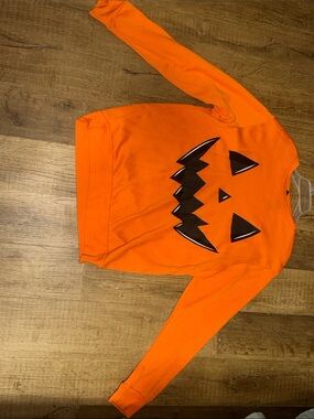 MAD Engine Orange Halloween Jack-O'-Lantern Sweater